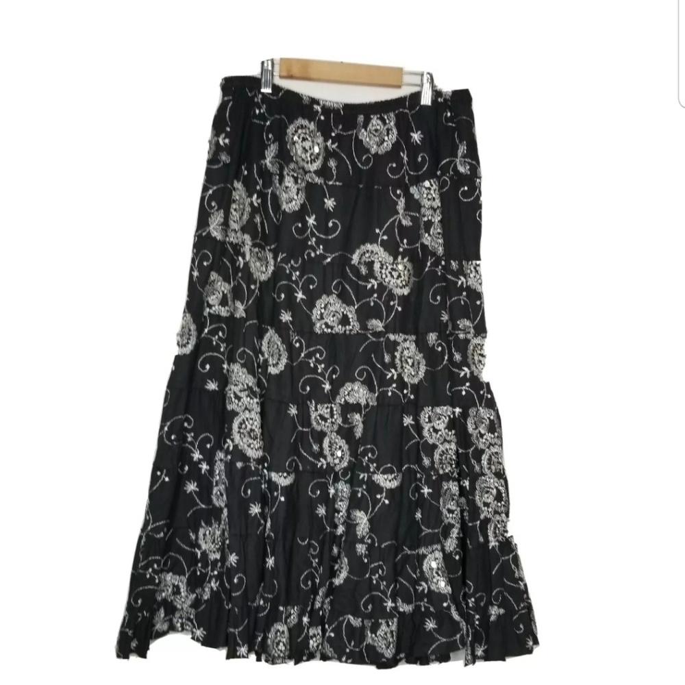Stylish Easy-to-Wear Pleated Long Tiered Skirt ETC